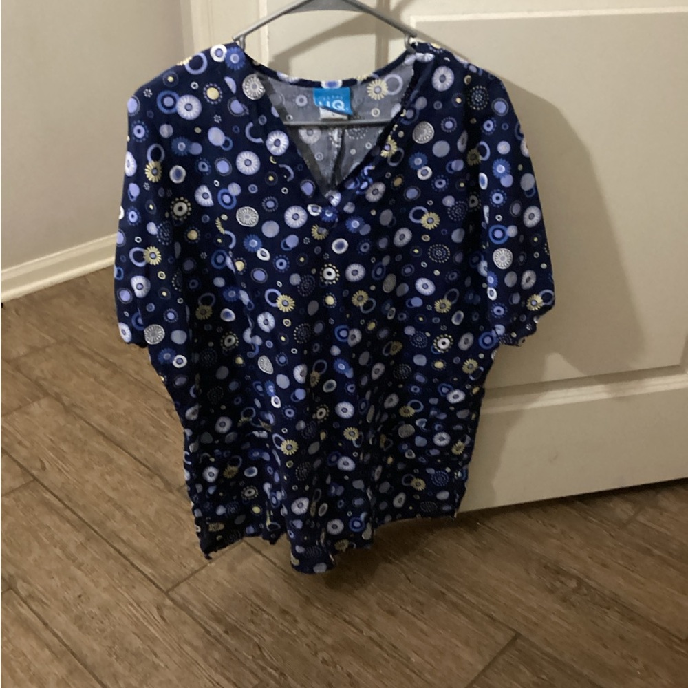 Blue Patterned Women's Top
